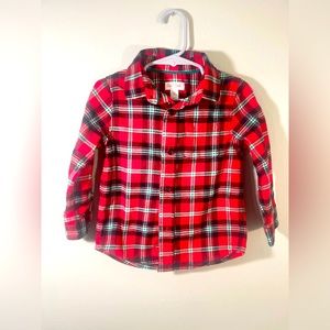 Flannel shirt. Size 2T. Gently worn. Great condition.